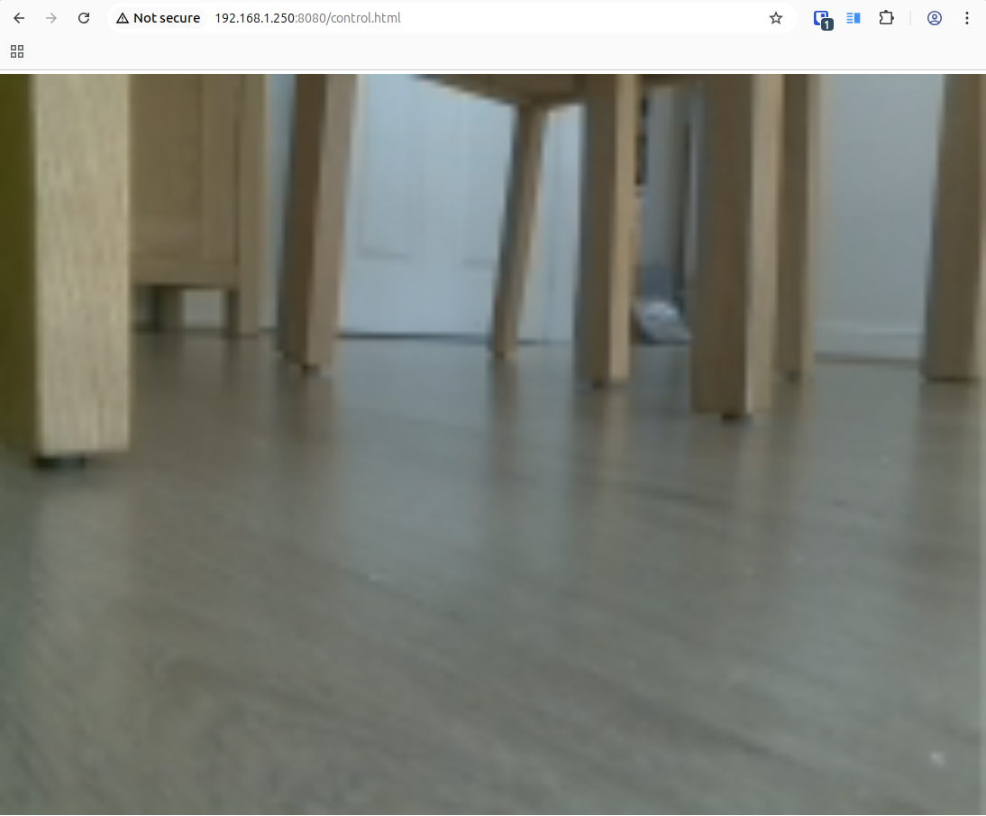 Car-eye view of the dining room at 160x120
